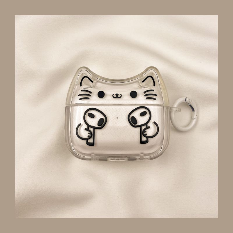 

Чехол для Airpod3 для Apple Pro Чехол для наушников Второе поколение Беспроводной Bluetooth Третье поколение Aipods2 Поколение Airpodpro Четвертое поколение 5 AirPods 3 [Cat with Headset in Hand] Send Hook