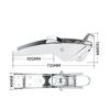 Marine Hardware Silver-Polished Double-Roller Anchor Bracket Mounting Holes
