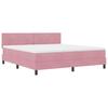Box Spring Bed with Mattress and Headboard Pink 180 x 200 cm Velvet