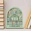 Vintage Wooden Book Counter Tracker Book Count Sign Reading Accessories for Home Office Classroom Bookstore Desktop Ornament