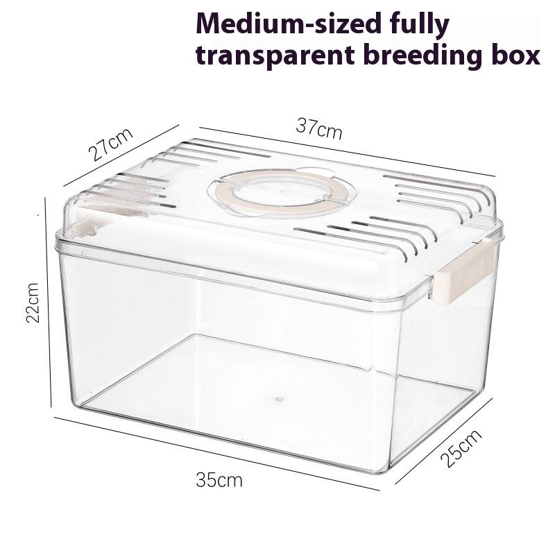 

Transparent large villa with lid Hermit crab landscaping feeding box Small pet crab desktop living room Turtle feeding tank