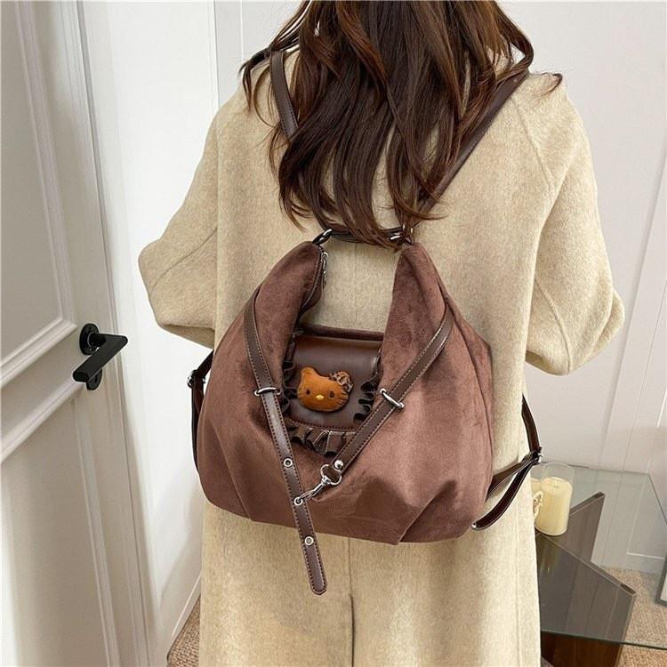 Plaid Backpack For Women With Pu Material And Spacious Design For Daily Use
