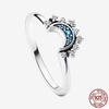 Princess Tiara 925 Silver Sparkling Butterfly Heart Rings For Women DIY Jewelry,Gift, Wedding