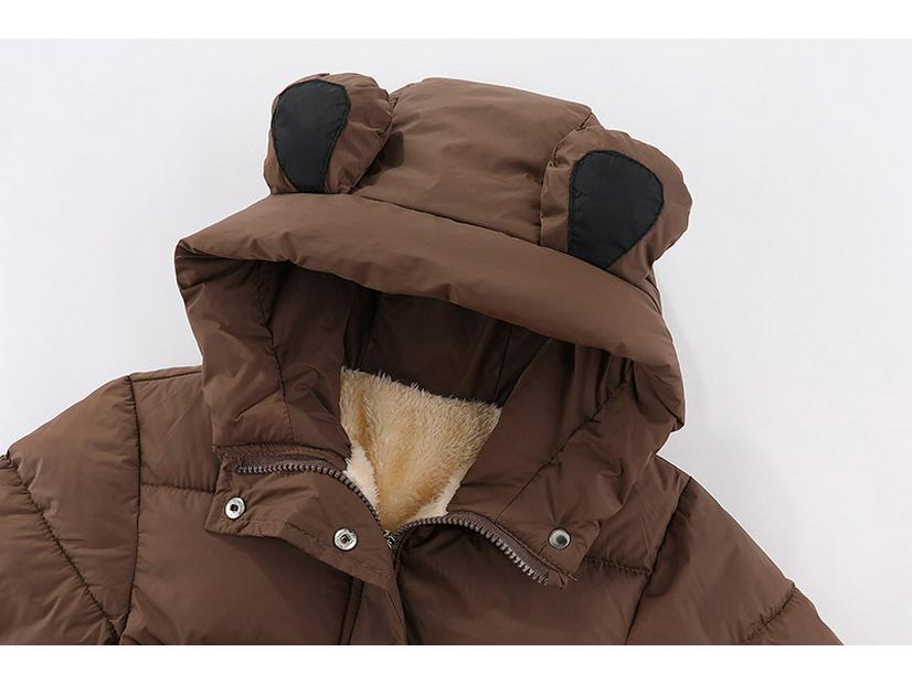 Boys' 2025 Cartoon Fleece-Lined Winter Jacket - Korean Style Thickened Cotton Down Coat for Kids