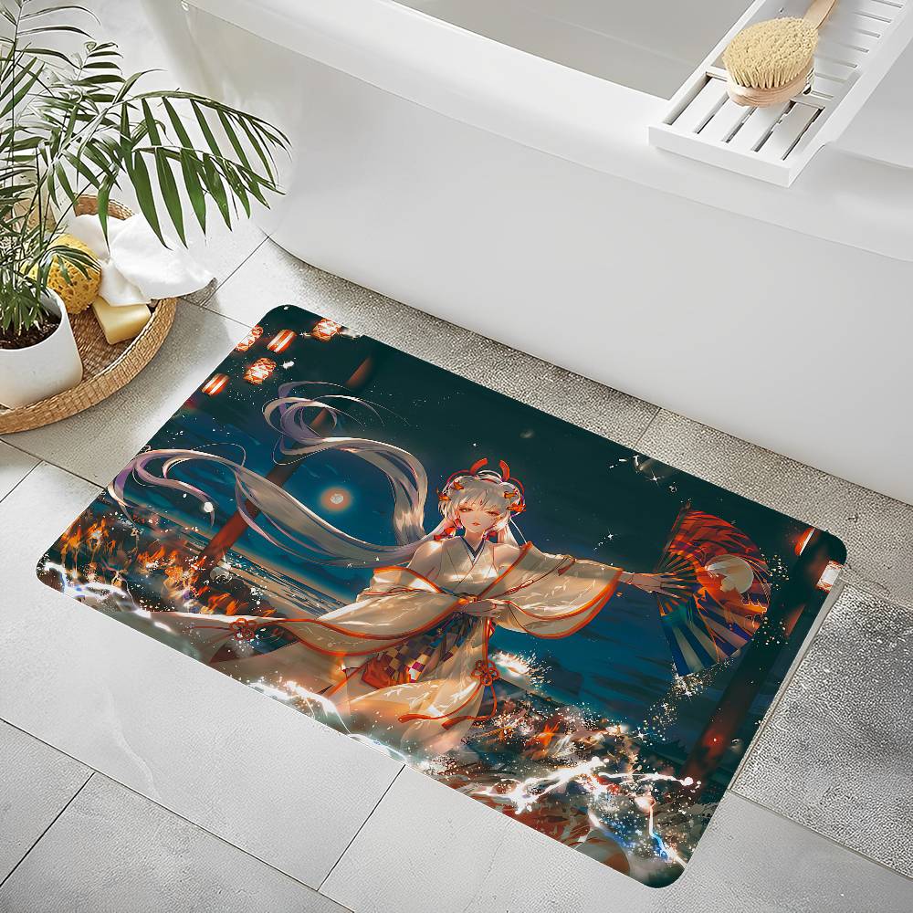 Card Based Game Onmyoji Bathroom Mat Kids Room Bedroom Decoration Balcony Anti-Slip Doormat Living Room Welcome Rug