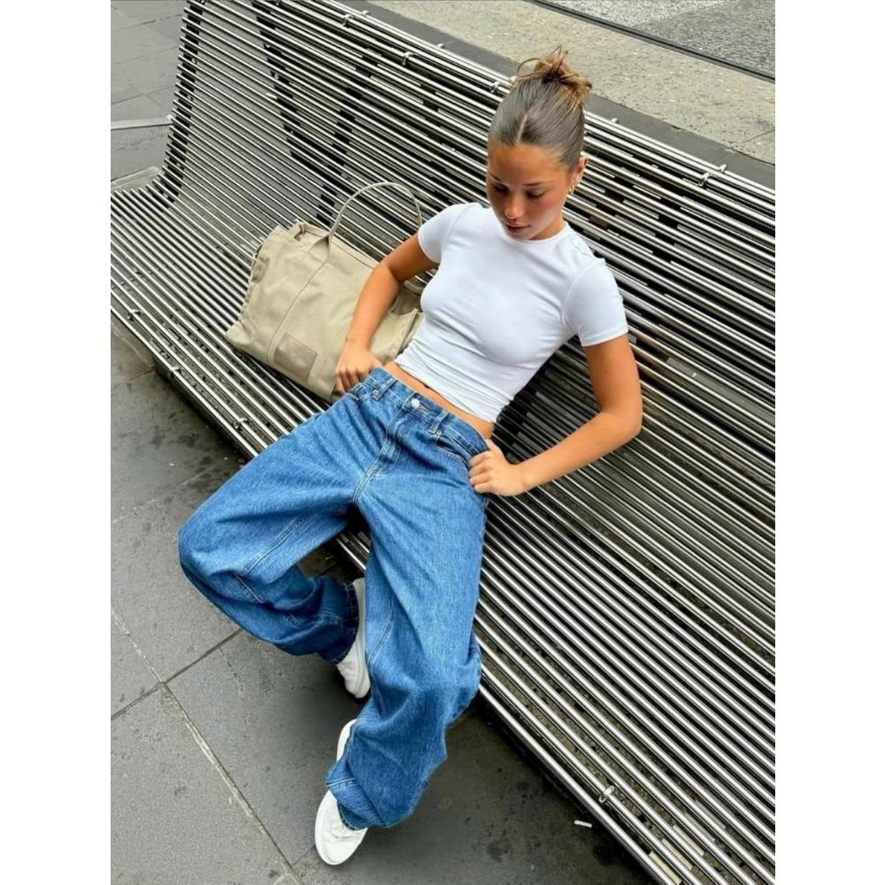 Womens Tops Trendy Basic Crew Neck Short Sleeve T Shirt Slim Fit Cute Crop Top Shirts Casual Women Summer Clothes
