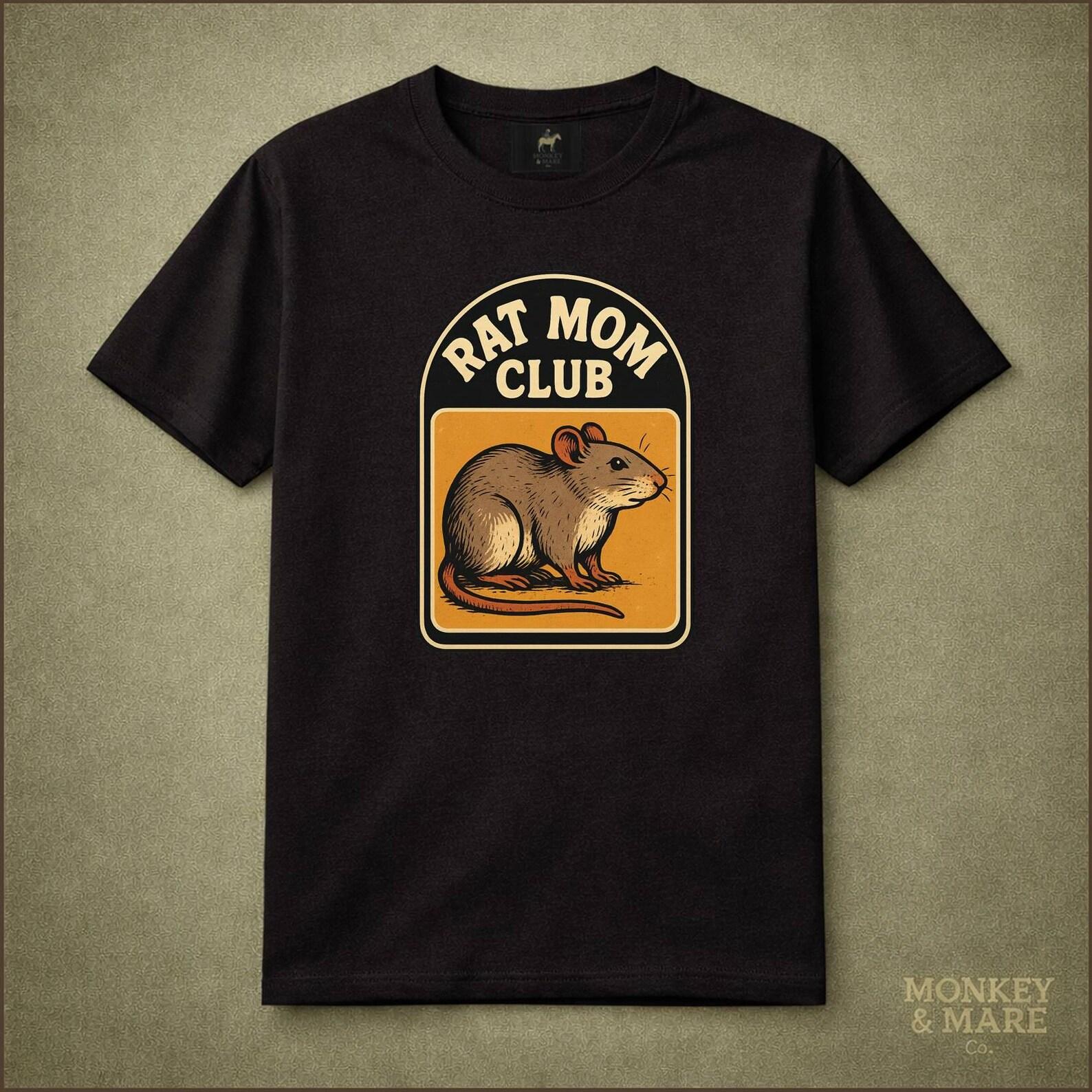 Rat Mom Club Shirt, Funny Pet Rat Guardian Tee For Rat Owners M