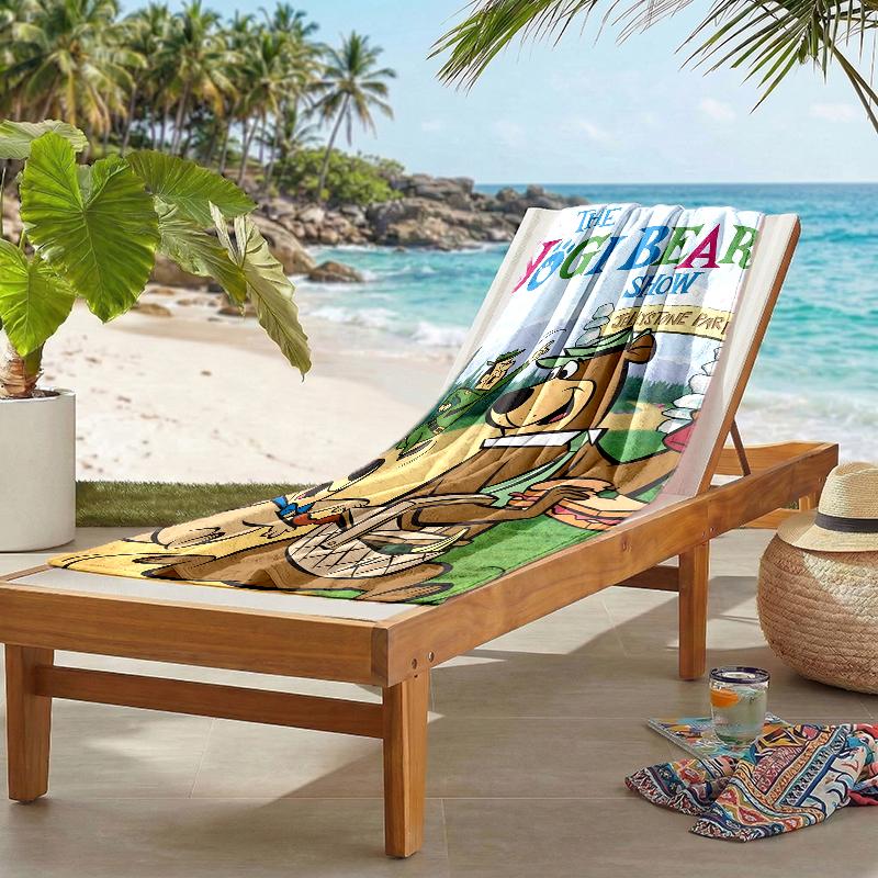 Yogi Bear Show Fashion Beach Towel: Ideal for Summer Adventures Soft, Absorbent and Quick Drying Suitable for Swimming and Bathing