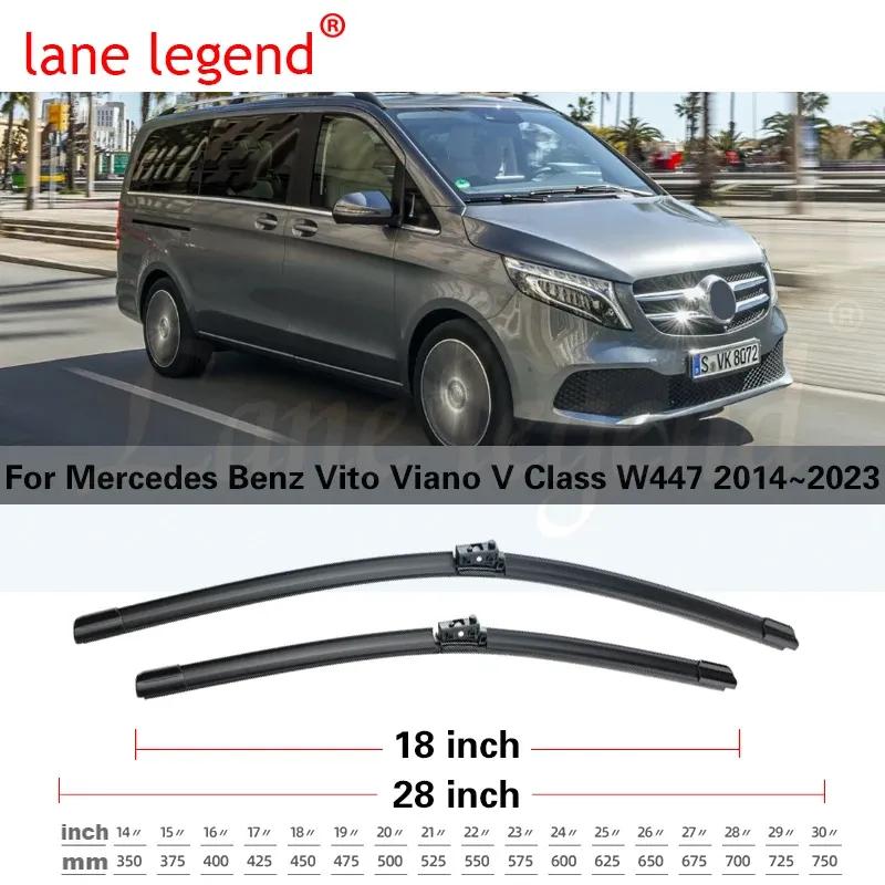 För Mercedes Benz Vito Viano V-klass W447 2014~2023 Fram Bak Torkarblad Set Borstar Fönster Vindruta Vindruta Tillbehör