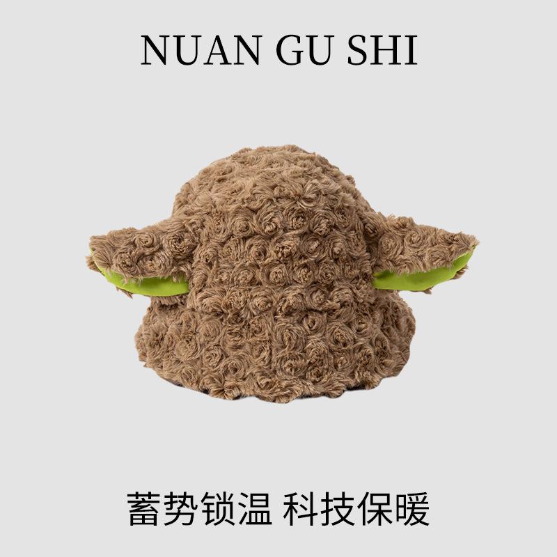 

Женская мода осень и зима теплая универсальная кепка-ведро женская милая японская шапка-персонализированная ягненок хаки