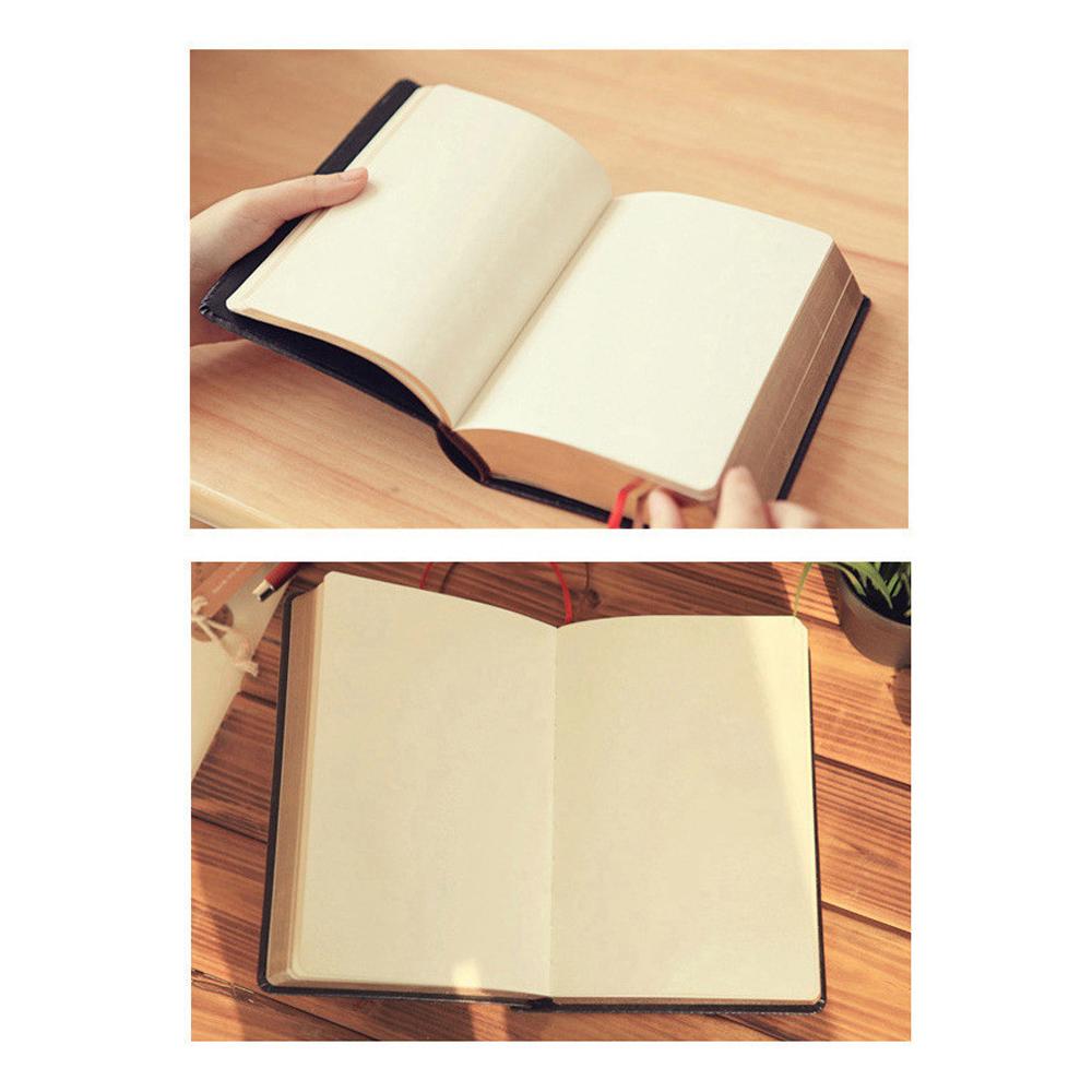 Paper Vintage Weekly Plan Writing Diary Book Blank Paper Notebook Notepad Retro Leather Notebook