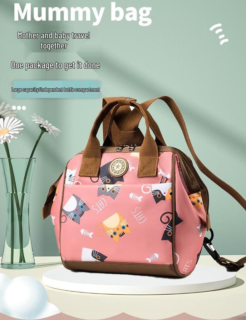 Compact Graffiti Mom & Baby Bag - Crossbody, Shoulder & Stroller Backpack with Insulation
