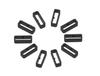 TenCloud 10 Pack Replacement Black Silicone Safety Band Holder Keeper