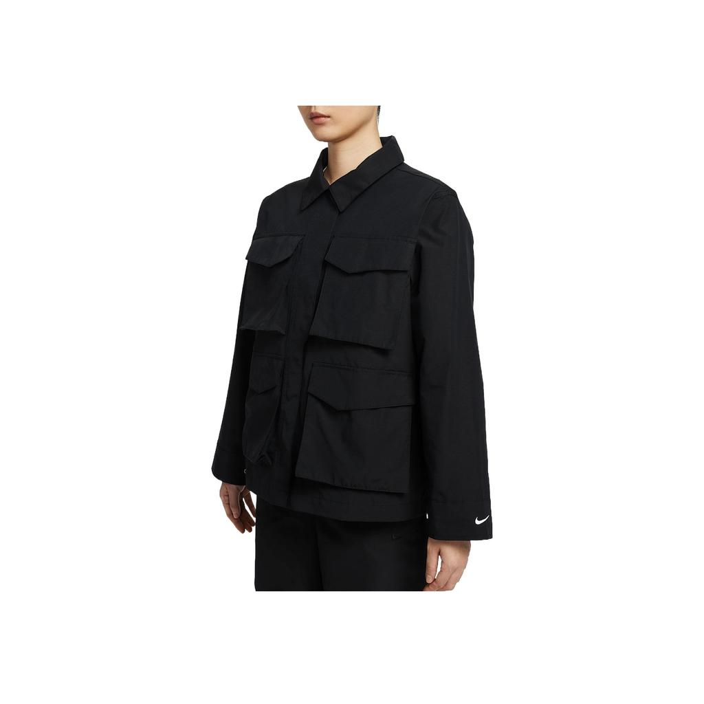 Nike Ropa deportiva Todo Tejido Suave Cómodo Transpirable Chaqueta de Trabajo Chaqueta para Mujer Negro HJ1008-010