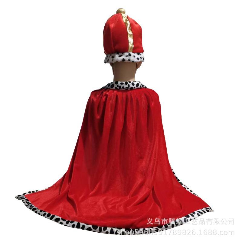 Halloween Children's Day Show Costume Cape Cos Adult Child King Cape Show Prince Princess Cape