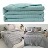 Japanese Style Summer Cooling Blanket Lightweight Cotton Air Conditioning Quilt for Hot Sleepers Adults Washable Single Double