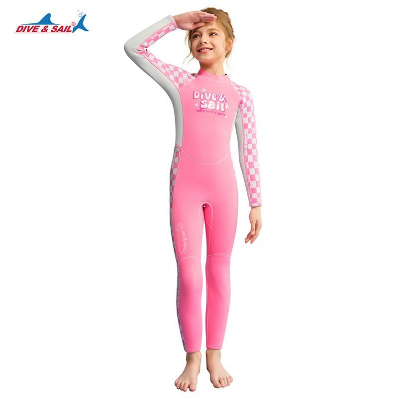 Kids 2.5mm Neoprene Wetsuit Long Sleeve Snorkeling Surfing Sailing Swimming Warm Thermal Protection