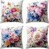 New Flower And Bird Pillow Cover Fresh Home Living Room Sofa Bed And Breakfast Bay Window Cushion Cover Premium