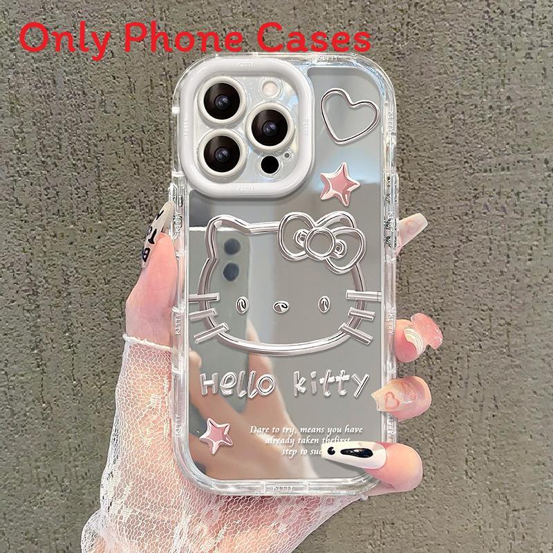 Hello Kitty Protective Case With Mirror Surface And Anti Fall Durable Acrylic For Kids And Teens