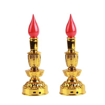 Candle Lamp LED Low Power Consumption Chinese Style Traditional Retro Buddhist Decor LampSingle