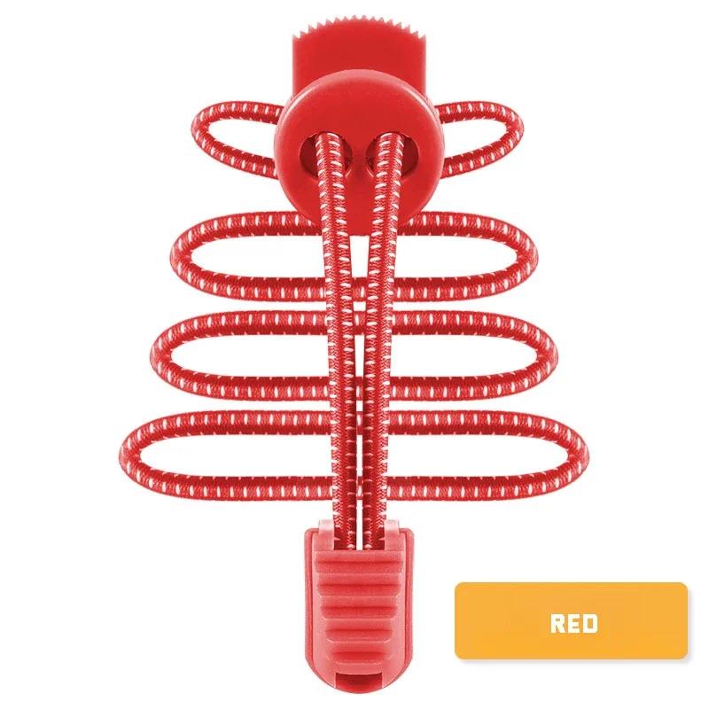 

Круглые теннисные шнурки без завязок с фиксатором Шнурки для обуви Взрослые Детские Кроссовки Эластичные шнурки Резинки для обуви Аксессуары 1 пара красный