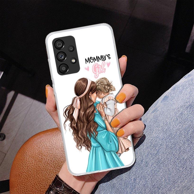 Mom Baby Girls Phone Case For Samsung Galaxy A17 A16 A15 A14 A13 A57 A56 A55 A54 A53 A37 A36 A35 A34 A33 A26 A25 A24 A23 Galaxy