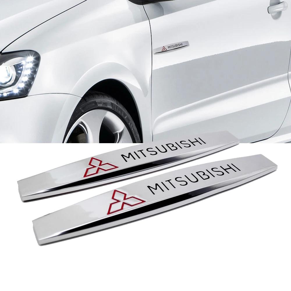 2pcs Car Side Body Sticker Emblem Decal for Mitsubishi Logo RALLIART ASX Lancer Colt Pajero Outlander Eclipse Galant Styling