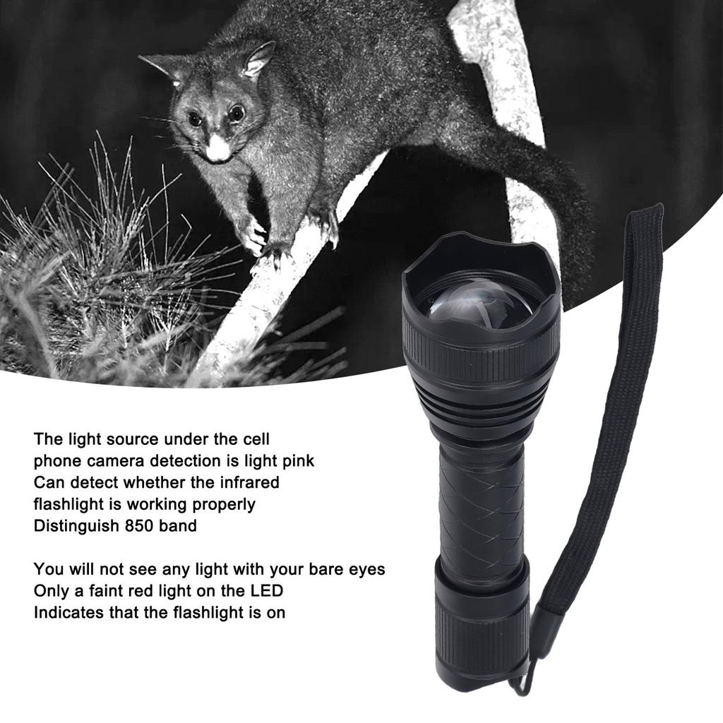 Infrared Flashlight T30 Infrared 850nm Night View Light Monitoring Source Fill Light Flashlight for Outdoor Adventure