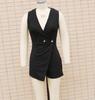 European & American Women's Sleeveless Slim Office Jumpsuit - Spring/Summer Fashion