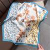Luxury Silk Square Scarf For Women, 70cm, Fashionable Print, Satin Hair Ribbons, Bandana, Shawl, New