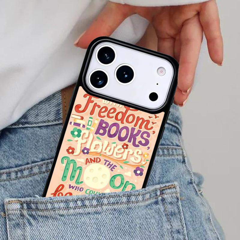 Read Books Library Bookshelf Quotes Phone Case for iPhone 17ProMax 12 13 14 15 16e 17 Pro Max Plus Air Cover
