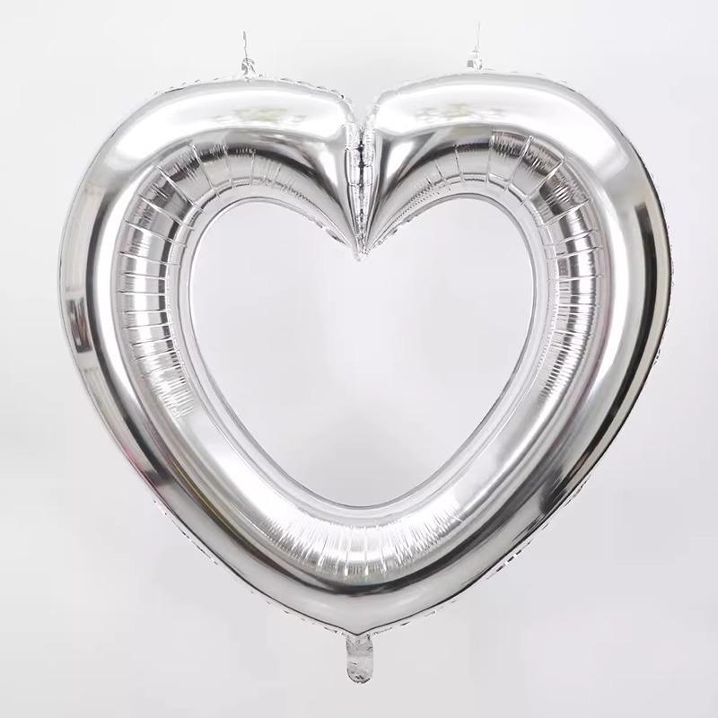 40 inch Heart Balloons Hollow Hook Love Hearts Aluminum Film Balloon Wedding Party decor Love Balloon for Birthday Photo shoots