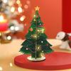 New Glowing Christmas Tree Home Desktop Decoration Wooden Christmas Decoration Accessories Led Lights 3D Ornaments Holiday Gift