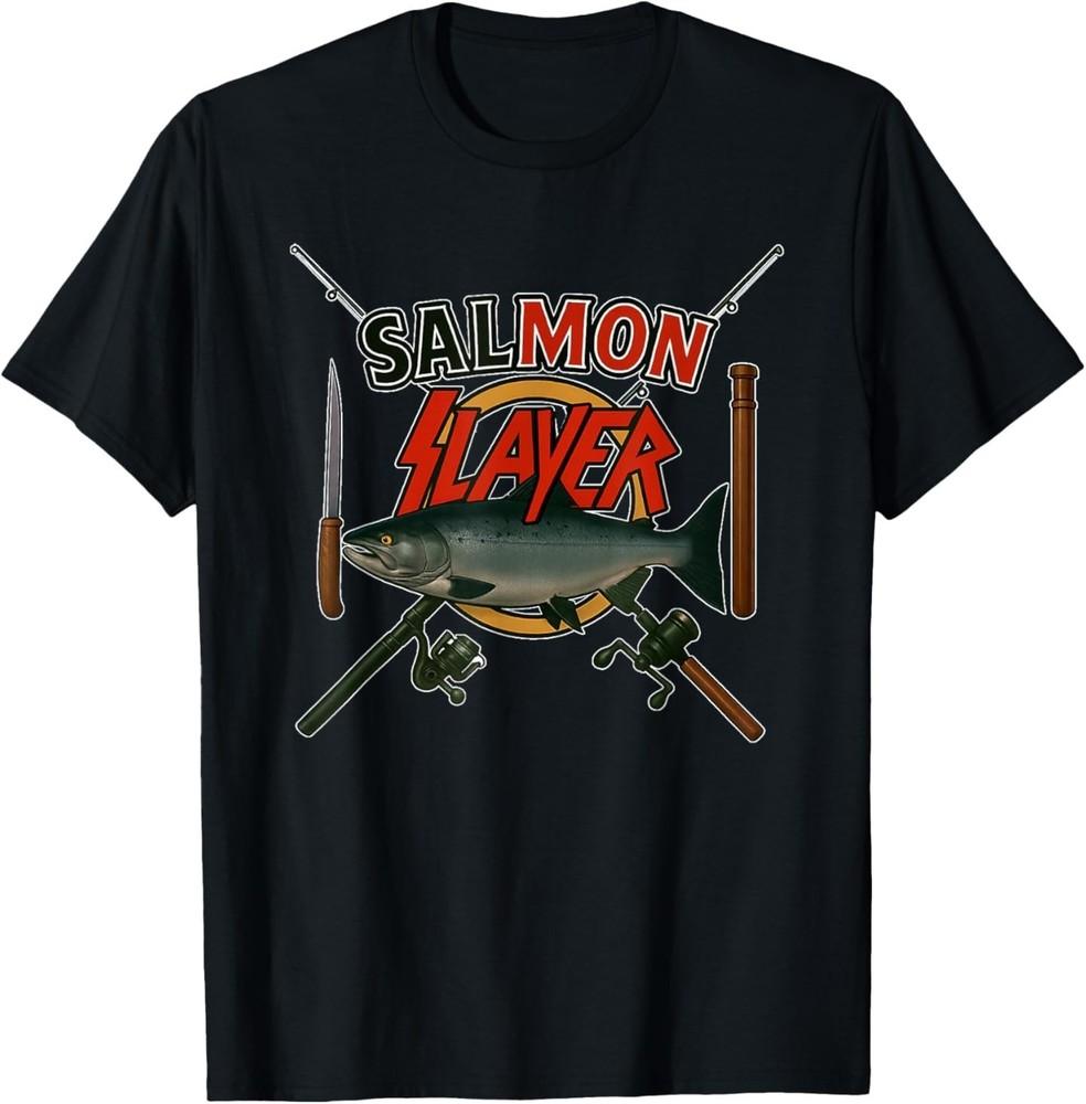 The Salmon Slayer Steelhead and Salmon Fishing T-Shirt S