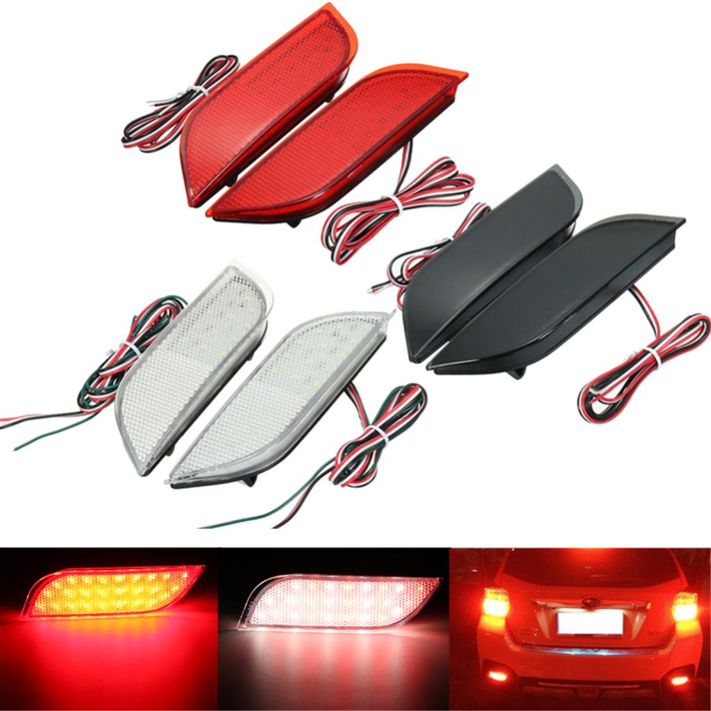 For Subaru Red Lens Rear Bumper Reflector Fog Tail Stop Brake Warn Lights For Subaru Red Lens Rear Bumper Reflector Fog Tail Stop Brake Warn Lights