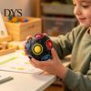 Football Sensory Toys Fidget Toy with 12-Holes, Stress Relief Press Ball Tactile Feedback Toy, Mini Push Rainbow for Adults and Kids