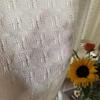 Sheer Plaid Bay Window Curtains, Chajiji Style, Tassel, Non-See-Through, No-Punch Magic Sticker, Ideal for Balcony or Living Room.