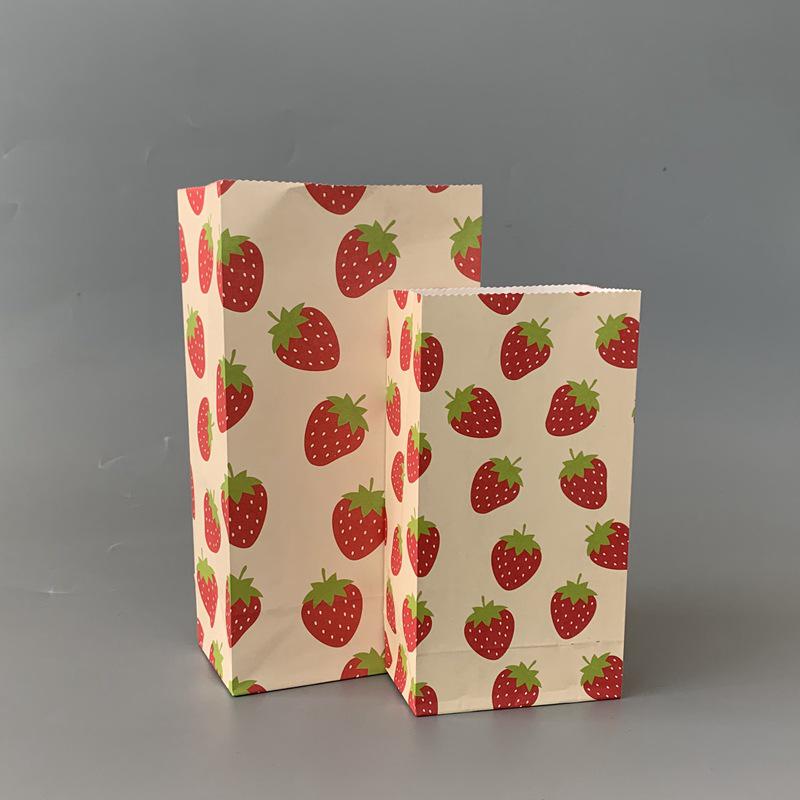 Small Floral Polka Dot Candy & Gift Paper Bag (Handle-Free, Flat Pocket for Cosmetics & Wedding Favors)