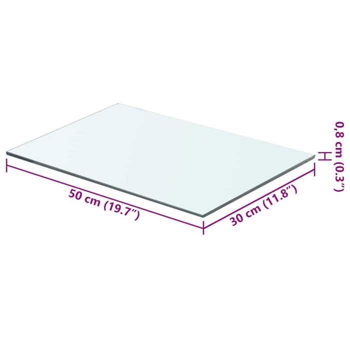 VidaXL Panneaux d'étagère 2 pcs Verre Transparent 50 x 30 cm