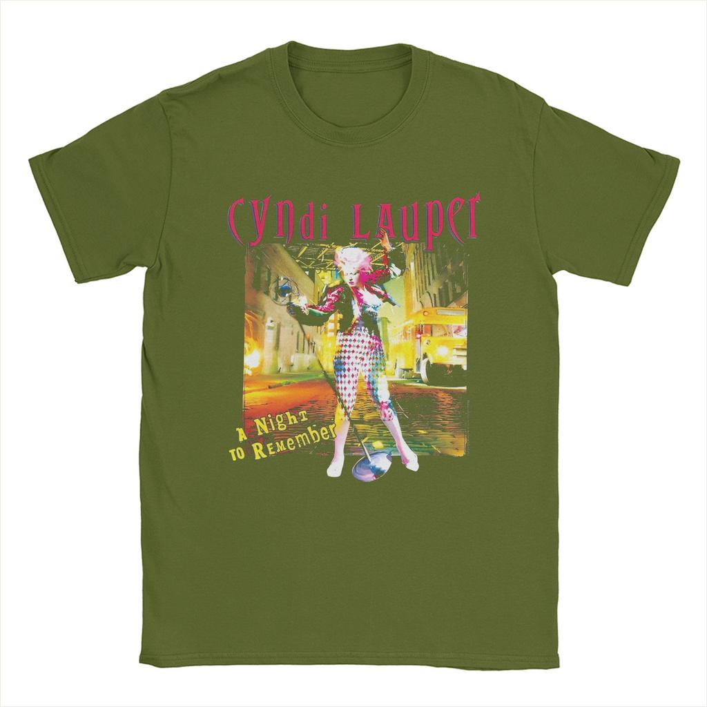 Herren Cyndi Lauper Sänger Tour T-Shirts Sie ist so ungewöhnlich Baumwollkleidung Verrückte Kurzarm Rundhals T-Shirts Einzigartige T-Shirts