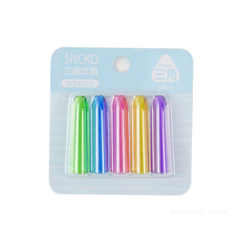 5PCS/set Pen Cover Clear Plastic Pencil Cap Transparent Pencil Top Pencil Protective Cap Extender
