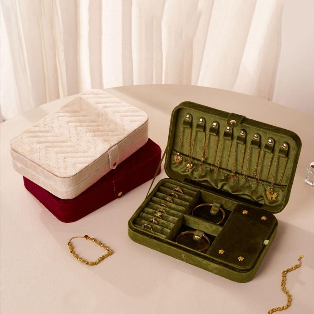 Bracelet Earrings Velvet Jewelry Holder Rings Necklace Jewelry Storage Case  Travel