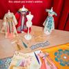 Children's DIY Fashion Design Hanfu Doll Set - Birthday Gift for Girls Ages 6-10, Features 7 Chinese Style Dress-Up Options