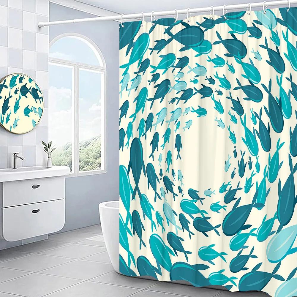 Cartoons Animals Shower Curtains Cute Dinosaurs Fish Funny Cats Dogs Paw Prints Bathroom Decor Accessories Fabric Bath Curtains