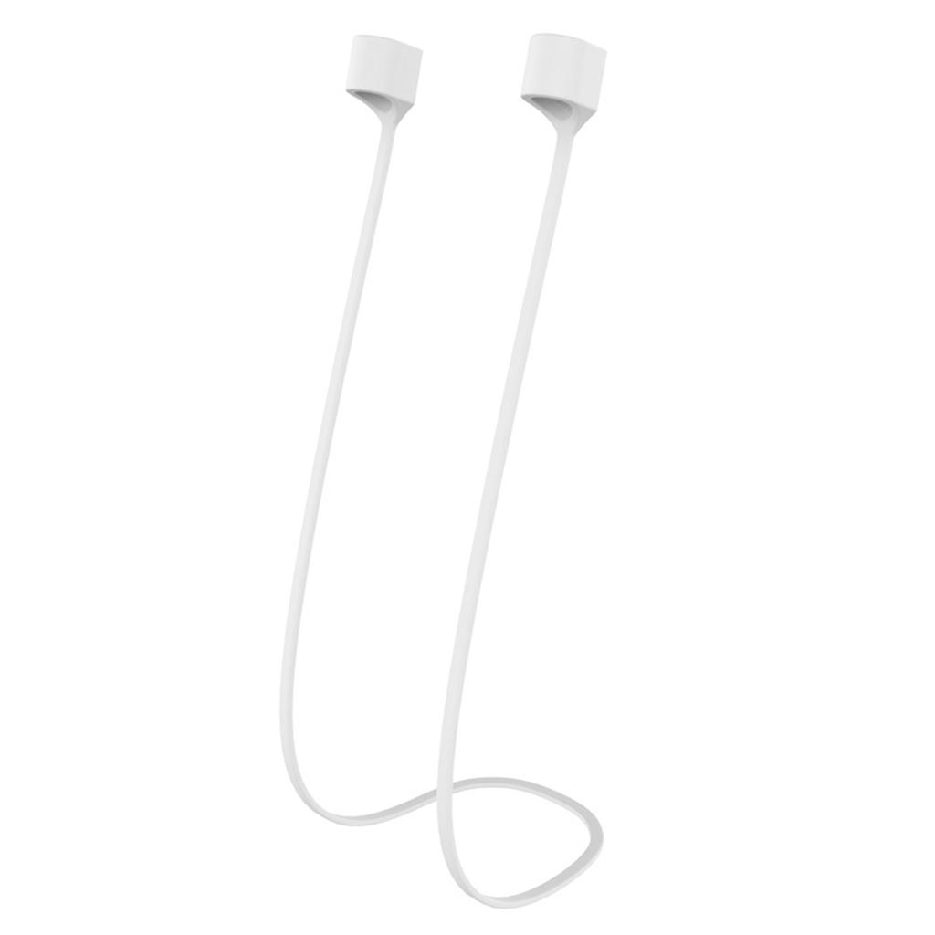Magnetic Silicone Hanging Neck Headphone- Rope Anti-Lost Strap for Pro Headsets Sport Tether Straps белый