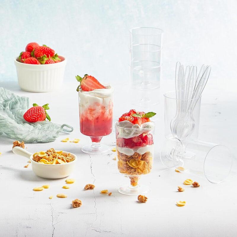 

Disposable Stemmed Dessert Cups with Spoons