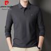 Pierre Cardin Men's 100% Cotton Long Sleeve Business Casual Polo Shirt