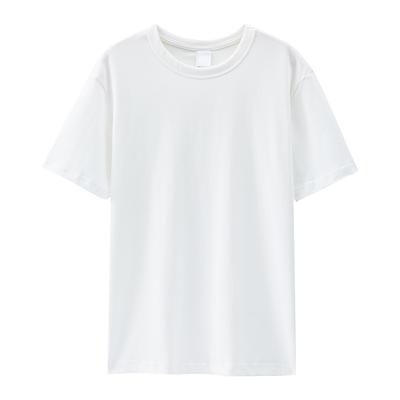 Pure White Short-sleeved T-shirt Pure Color Couple Pure Cotton
