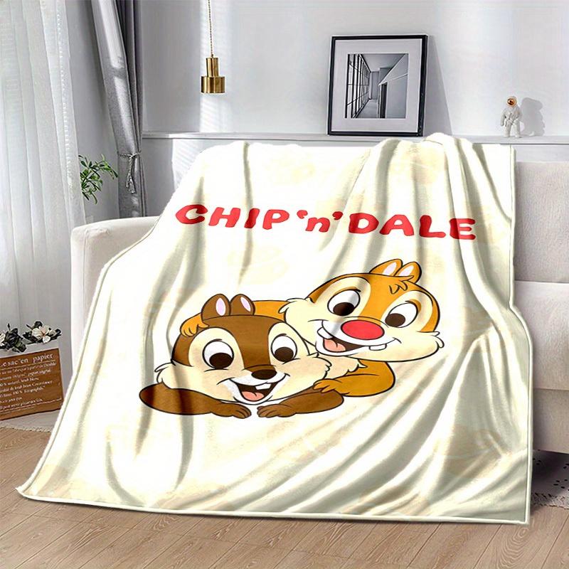 1pc. Cartoon Chip 'n' Dale Throw Blanket, Seasonal, Home Decorative, Soft Plush Blanket for Couch, Bed, or Car Seat Cover, Perfect Gift for