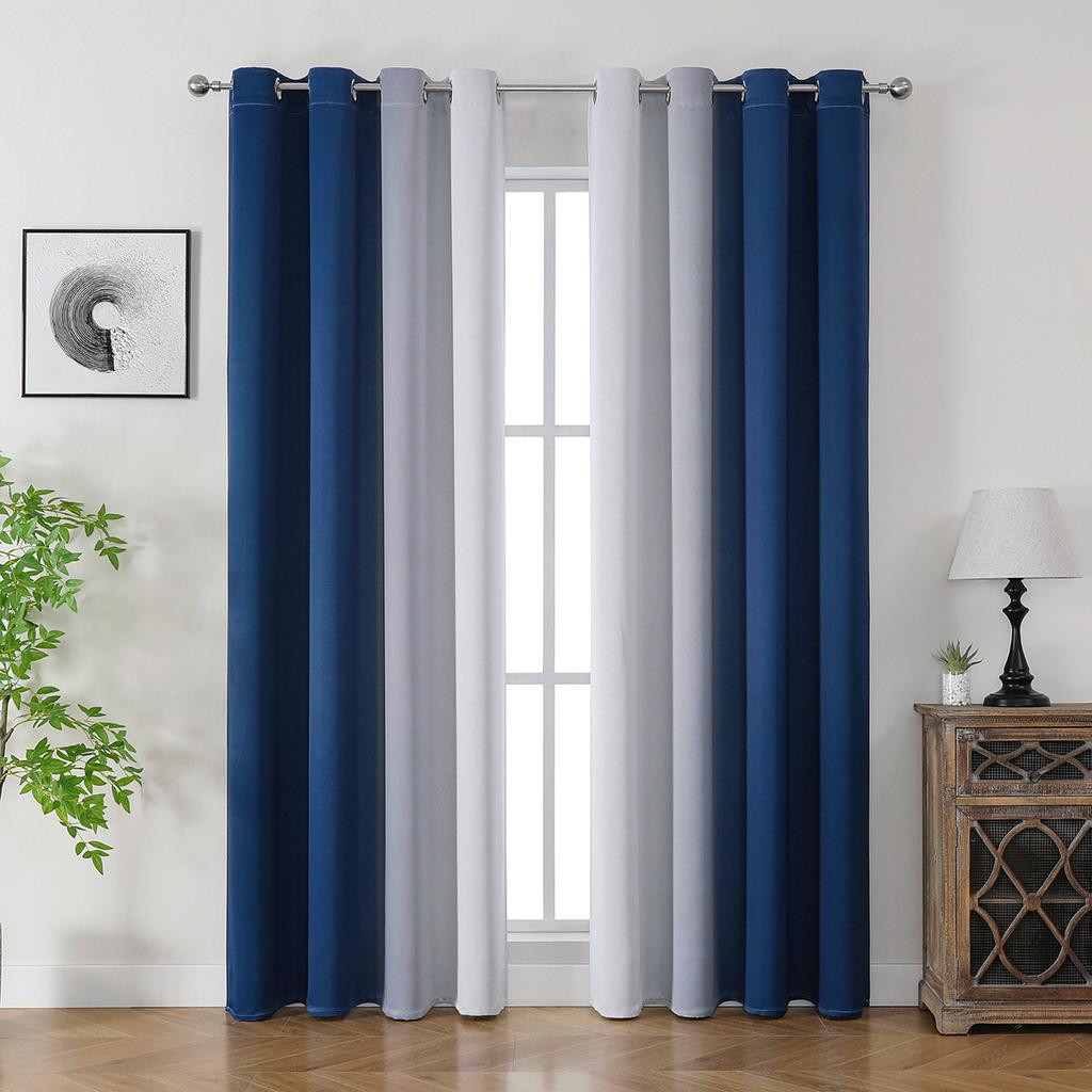 Hochpräziser Vorhang mit Farbverlaufdruck Vollverdunkelungsvorhang Temu